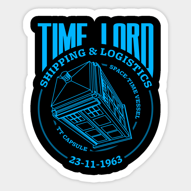 Time Lord Shipping & Logistics Sticker by Bomdesignz